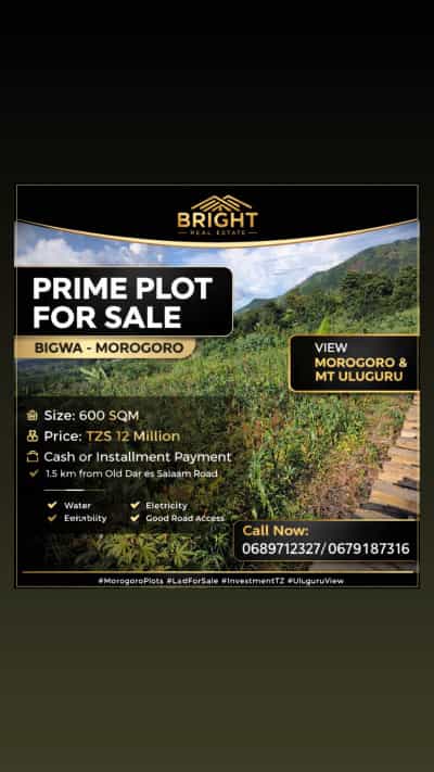 Kiwanja kinauzwa Bigwa Sisters, Morogoro (600 sqm)