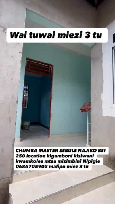 1 Bedroom House for Rent in Kigamboni Kisiwani Kwamkolea Mtaa Mizimbini, Dar Es Salaam