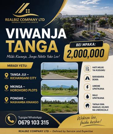 Plots for sale in Tanga Plots for sale in Tanga