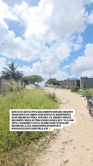 Kiwanja kinauzwa Kigamboni Kibada, Dar Es Salaam sqm 1430