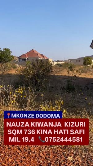 Kiwanja kinauzwa Mkonze, Dodoma sqm 736 Kiwanja kinauzwa Mkonze, Dodoma sqm 736