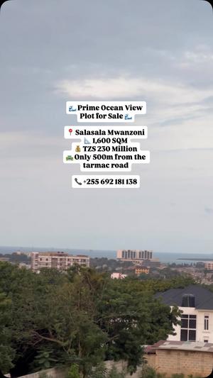 Beach Plot kinauzwa Salasala Mwanzoni, Dar Es Salaam (1600 sqm) Beach Plot kinauzwa Salasala Mwanzoni, Dar Es Salaam (1600 sqm)