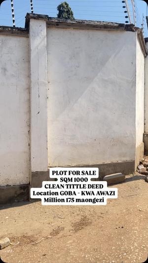 Kiwanja kinauzwa Goba - Kwa Awazi, Dar Es Salaam (1000 sqm)