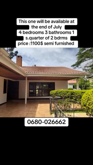Nyumba (Furnished) ya vyumba vinne inapangishwa Arusha Nyumba (Furnished) ya vyumba vinne inapangishwa Arusha
