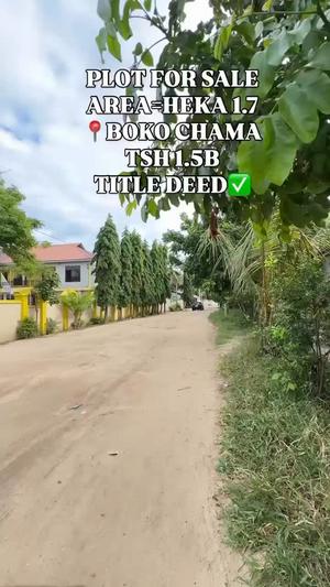 Kiwanja kinauzwa Boko Chama, Dar Es Salaam acre 1.7