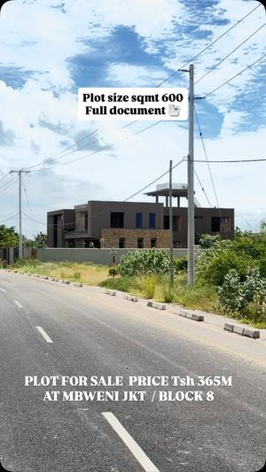 Kiwanja kinauzwa Mbweni Jkt, Dar Es Salaam sqm 600 Kiwanja kinauzwa Mbweni Jkt, Dar Es Salaam sqm 600