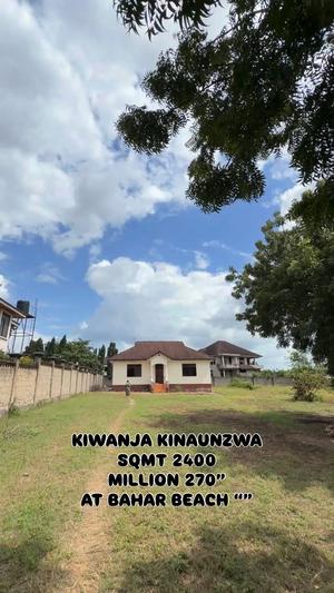 Kiwanja kinauzwa Bahar Beach, Dar Es Salaam sqm 2400 Kiwanja kinauzwa Bahar Beach, Dar Es Salaam sqm 2400