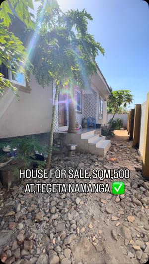 Nyumba ya vyumba vitatu inauzwa Tegeta Namanga, Dar Es Salaam (500 sqm)