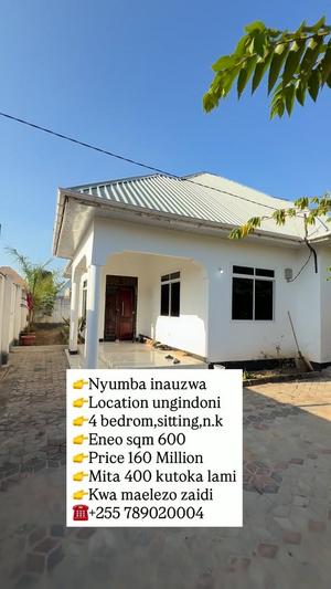 4 Bedrooms House for Sale in Kigamboni Ungindoni, Dar Es Salaam (600 sqm) 4 Bedrooms House for Sale in Kigamboni Ungindoni, Dar Es Salaam (600 sqm)