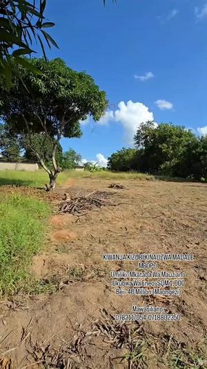 Plot for sale in Madale Mbopo, Dar Es Salaam sqm 1000