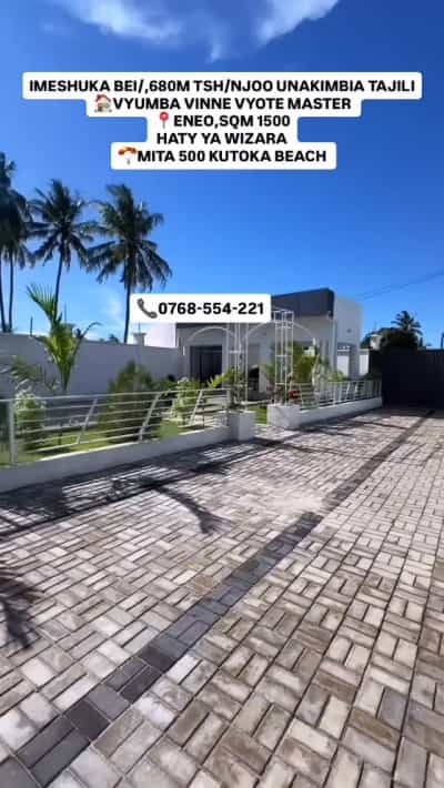 Nyumba (Furnished) ya vyumba vinne inauzwa Kigamboni Mjimwema (Kidete), Dar Es Salaam (1500 sqm)