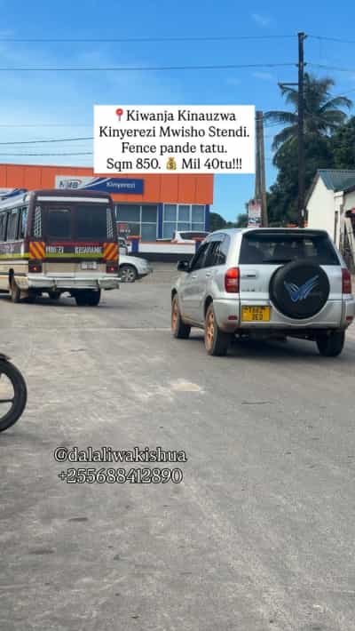 Kiwanja kinauzwa Kinyerezi Mwisho, Dar Es Salaam (850 sqm)