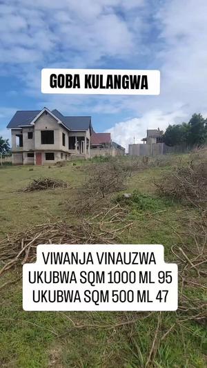 Viwanja vinauzwa Dar Es Salaam sqm 500