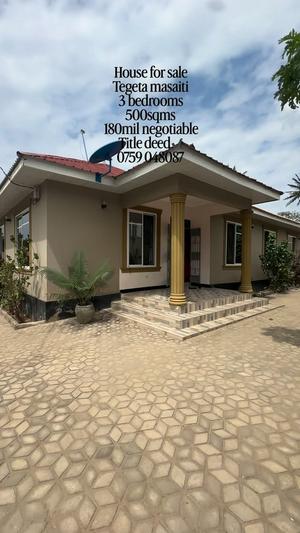 Nyumba ya vyumba vitatu inauzwa Tegeta Masaiti, Dar Es Salaam (500 sqm)