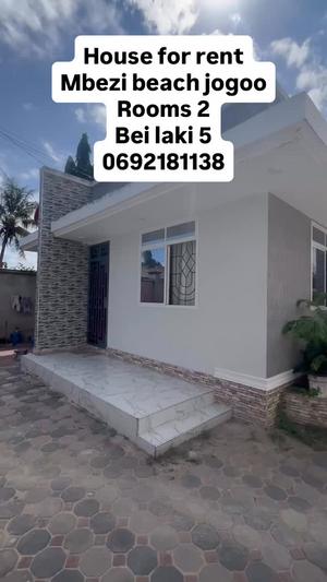 Nyumba ya vyumba viwili inapangishwa Mbezi Beach Jogoo, Dar Es Salaam