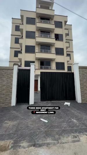 Apartment ya vyumba vitatu inapangishwa Magomeni, Dar Es Salaam