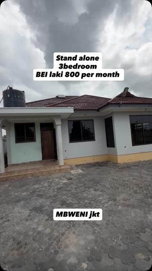 Nyumba ya vyumba vitatu inapangishwa Mbweni Jkt, Dar Es Salaam Nyumba ya vyumba vitatu inapangishwa Mbweni Jkt, Dar Es Salaam