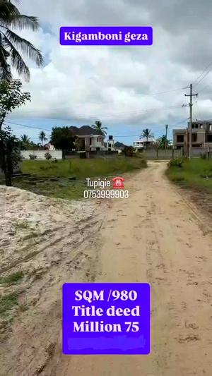 Plot for sale in Kigamboni, Dar Es Salaam