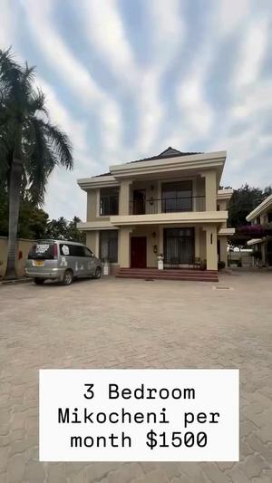 Apartment ya vyumba vitatu inapangishwa Mikocheni, Dar Es Salaam