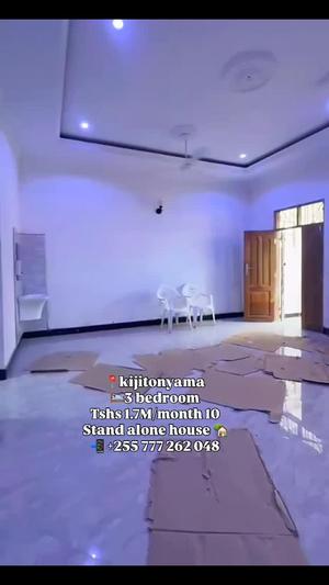 Nyumba ya vyumba vitatu inapangishwa Kijitonyama, Dar Es Salaam