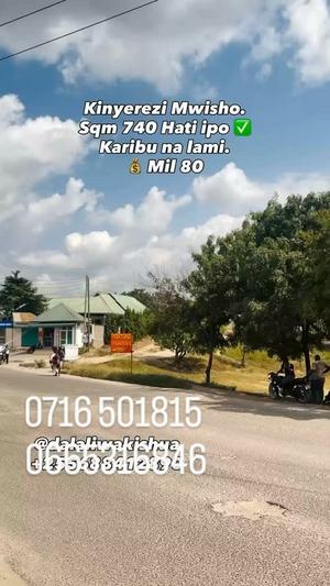Plot for sale in Kinyerezi Mwisho, Dar Es Salaam sqm 740
