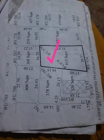 Kiwanja kinauzwa Maili Mbili, Dodoma (615 sqm)