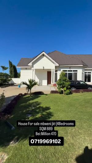 Nyumba ya vyumba vinne inauzwa Mbweni Jkt, Dar Es Salaam (889 sqm) Nyumba ya vyumba vinne inauzwa Mbweni Jkt, Dar Es Salaam (889 sqm)