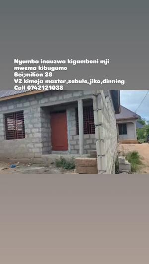 Nyumba ya vyumba viwili inauzwa Kibugumo, Dar Es Salaam