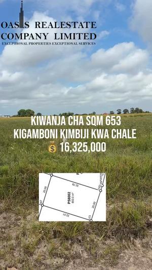 Kiwanja kinauzwa Kimbiji Kwa Chale, Dar Es Salaam (653 sqm) Kiwanja kinauzwa Kimbiji Kwa Chale, Dar Es Salaam (653 sqm)