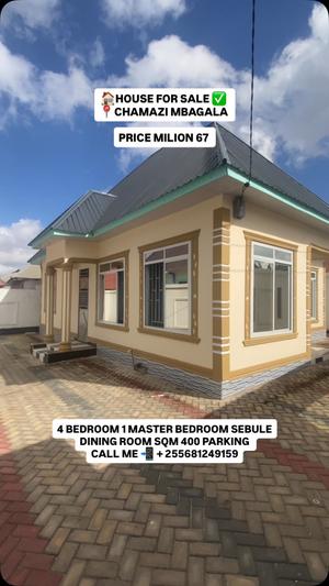 Nyumba ya vyumba vinne inapangishwa Mbagala, Dar Es Salaam