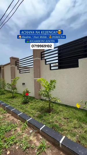 Nyumba ya vyumba vitatu inauzwa Kigamboni Kisota, Dar Es Salaam (400 sqm) Nyumba ya vyumba vitatu inauzwa Kigamboni Kisota, Dar Es Salaam (400 sqm)