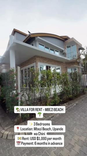 Villa ya vyumba vitatu inapangishwa Mbezi Beach, Dar Es Salaam Villa ya vyumba vitatu inapangishwa Mbezi Beach, Dar Es Salaam