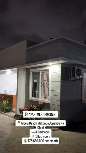 Apartment ya chumba kimoja inapangishwa Mbezi Beach Makonde, Dar Es Salaam Apartment ya chumba kimoja inapangishwa Mbezi Beach Makonde, Dar Es Salaam