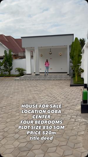 Nyumba ya vyumba vinne inauzwa Goba Center, Dar Es Salaam (850 sqm) Nyumba ya vyumba vinne inauzwa Goba Center, Dar Es Salaam (850 sqm)