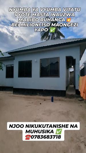 Nyumba ya vyumba vitatu inauzwa Mabibo Ruhanga, Dar Es Salaam