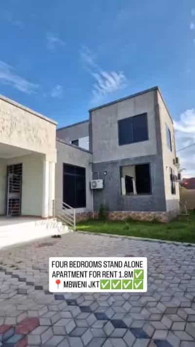 Apartment ya vyumba vinne inapangishwa Mbweni Jkt, Dar Es Salaam